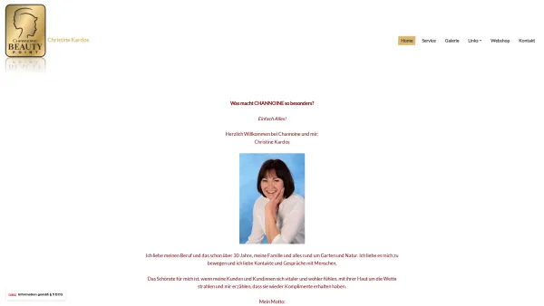 Website Screenshot: Channoine Diplomberatungsstelle Christine Kardos - Home | Christine Kardos - Date: 2023-06-23 12:04:37