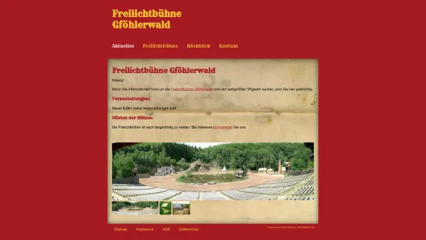 Website Screenshot: Adolf Karl-May-Spiele Gföhl - Freilichtbühne Gföhlerwald - Infos rund um die Freilichtbühne Gföhlerwald - Date: 2023-06-15 16:02:34