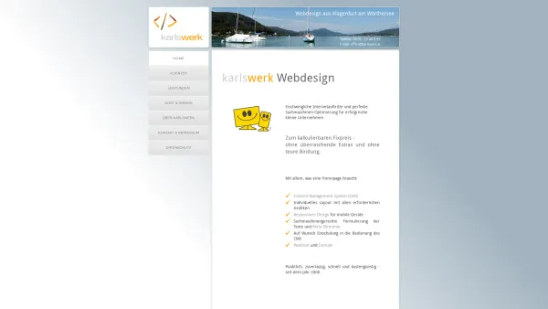 Website Screenshot: KARLSWERK Webdesign Karl Herbert Salbrechter - Ihr Webdesigner in Klagenfurt - KARLSWERK Webdesign - Date: 2023-06-23 12:04:37