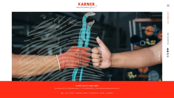 Website Screenshot: Karner Heizung-Bad-Solar - Karner Haustechnik. Passt. - Date: 2023-06-23 12:04:37