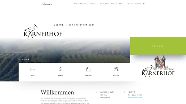 Website Screenshot: am Karnerhof Rust am See - Karnerhof Rust | Urlaub und Wein in Rust - Date: 2023-06-23 12:04:37