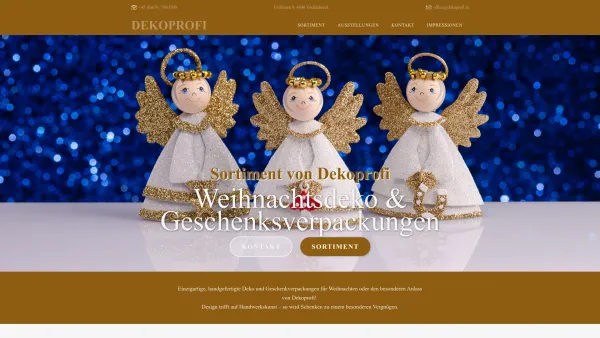 Website Screenshot: Karnevalprofi - dekoprofi.at - Weihnachtliche Dekorationen mit Engeln und Geschenksboxen - Date: 2023-06-23 12:04:37