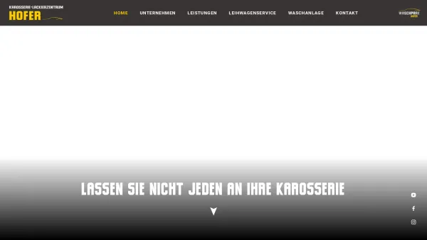 Website Screenshot: Karrosserie HOFER Wolfgang - Karosserie – Lackierzentrum HOFER KG in Zell am See - Date: 2023-06-23 12:04:37