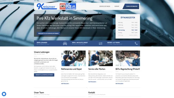 Website Screenshot: Karosseriebaumeister Andreas Kreiszner - KFZ Kreiszner-Ihre freie Autowerkstatt in Simmering - Date: 2023-06-23 12:04:37