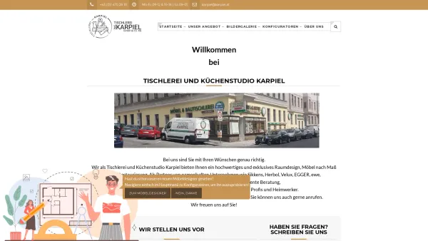Website Screenshot: KARPIEL KEG - Tischlerei Karpiel – Planung+Sanierung+Herstellung+Verkauf - Date: 2023-06-23 12:04:40