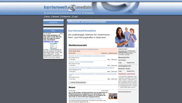 Website Screenshot: Karrierewelt4medizin - Karrierewelt4medizin - Date: 2023-06-14 10:41:06