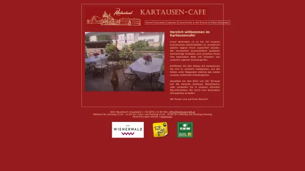 Website Screenshot: Kartausencafe Mauerbach - Kartausencafe Mauerbach - Date: 2023-06-23 12:04:40