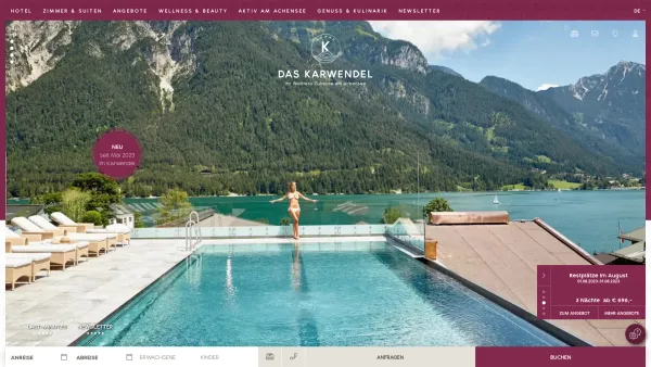 Website Screenshot: Hotel Karwendel**** Superior - Ihr Wellnesshotel am Achensee - Das Karwendel - Date: 2023-06-23 12:04:40