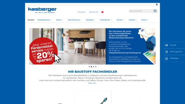 Website Screenshot: P. Kasberger Baustoff GmbH - Startseite - Peter Kasberger Baustoff GmbH - Date: 2023-06-23 12:04:40