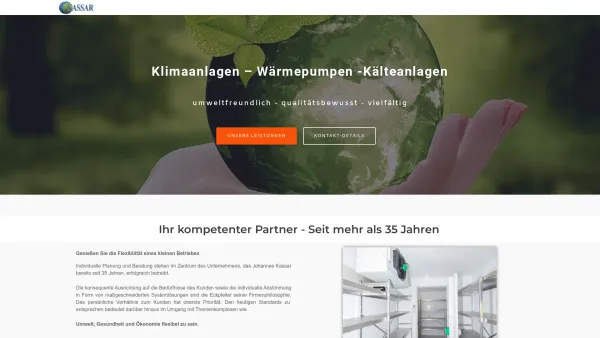 Website Screenshot: Kassar Johannes Kühsysteme - Kassar Kälte- und Klimatechnik - Date: 2023-06-23 12:04:40
