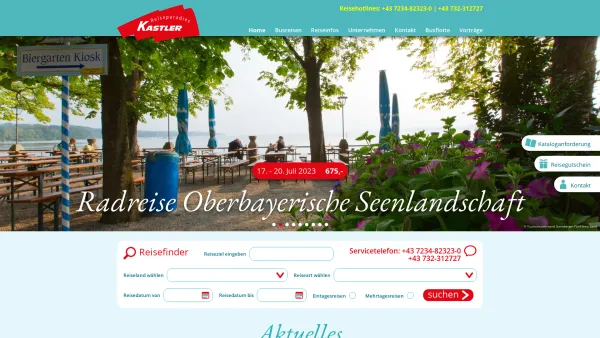 Website Screenshot: Reiseparadies Kastler - Reiseparadies Kastler – Die schönsten Busreisen. - Date: 2023-06-23 12:04:40