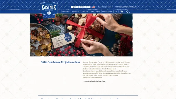 Website Screenshot: Franz Kastner GmbH - Lebkuchen Online Shop: Süße Welt der Lebzelterei Kastner - Kastner - Date: 2023-06-23 12:04:40