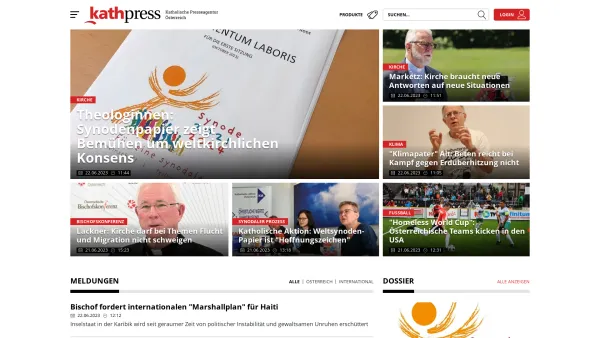 Website Screenshot: kathweb Nachrichten . Katholische Presseagentur Österreich - Kathpress | Katholische Presseagentur Österreich - Date: 2023-06-23 12:04:40