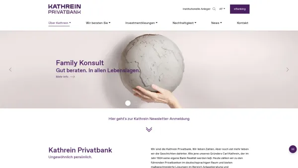 Website Screenshot: Kathrein Privatbank und Privatgeschäftsbank Aktiengesellschaft - Startseite » Kathrein - Date: 2023-06-23 12:04:40