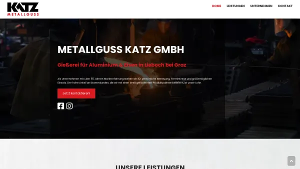 Website Screenshot: Metallguß Katz Metallguss Katz - Metallguss Katz GmbH | Gießerei, Eisen, Aluminium | Lieboch/Graz - Date: 2023-06-23 12:04:40