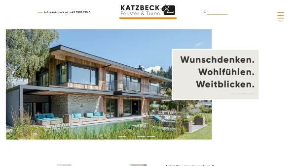 Website Screenshot: KATZBECK FensterGmbH Austria - Katzbeck Startseite - Fenster. Türen. KATZBECK. - Date: 2023-06-15 16:02:34