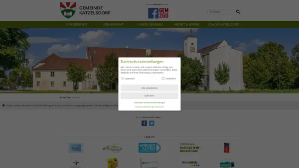 Website Screenshot: Gemeindeamt Gemeinde Katzelsdorf a. d. Leitha - Katzelsdorf an der Leitha - Startseite - Date: 2023-06-14 10:41:06