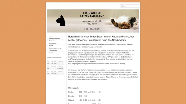 Website Screenshot: Erste Wiener Katzenambulanz 1050 Wien Margaretenstr. 55 Dipl.Tierarzt Mag. Ingrid Harant Ihr Spezialist für Katzen und Kleintiere - Home - Date: 2023-06-23 12:04:40