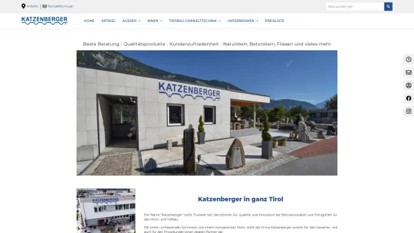 Website Screenshot: Katzenberger Beton- und Fertigteilwerk Nfg. GmbH & Co KG - Home - Katzenberger GmbH - Date: 2023-06-14 10:41:06