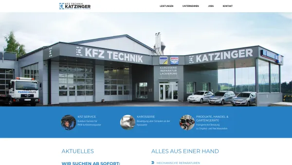 Website Screenshot: KFZ-Technik und Truck-Center Katzinger - KFZ Katzinger - Date: 2023-06-23 12:04:40