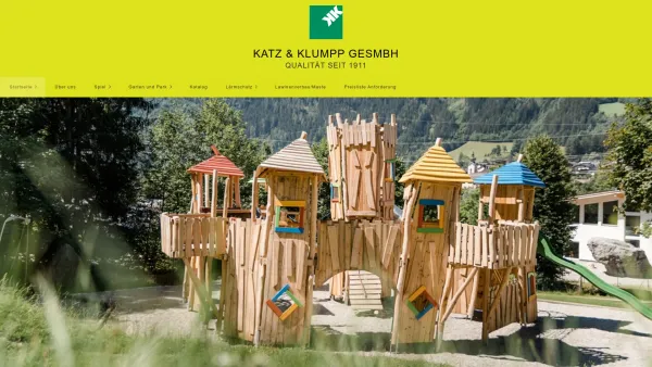Website Screenshot: Katz & Klumpp GesmbH - Katz & Klumpp - Kommunale Spielgeräte und Gartenmöbel - Date: 2023-06-23 12:04:40