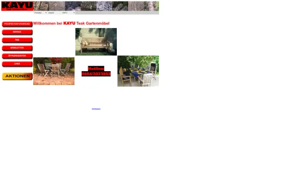 Website Screenshot: KAYU HandelsgmbH. - KAYU Teak Gartenmöbel aus eigener Produktion - Date: 2023-06-15 16:02:34