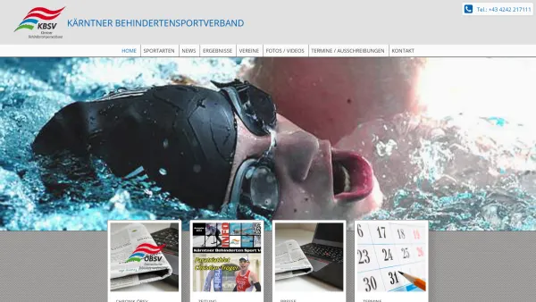 Website Screenshot: Kärntner Behindertensportverband - Behindertensport Kärnten - KBSV Kärntner Behindertensportverband - Date: 2023-06-23 12:04:43
