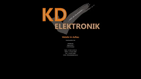 Website Screenshot: KDelektronik - Website im Aufbau - Date: 2023-06-23 12:04:41