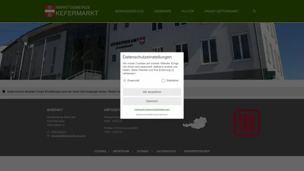 Website Screenshot: Gemeindeamt Kefermarkt RiS-Kommunal - Kefermarkt - GEM2GO WEB - Startseite - Date: 2023-06-14 10:41:07