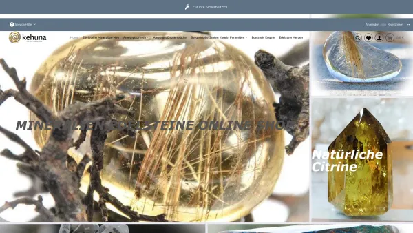 Website Screenshot: Kehuna Stones and Senses - Mineralien und Edelsteine Onlineshop Fachhandel - Date: 2023-06-14 10:37:24