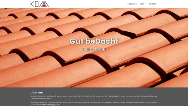 Website Screenshot: Keim Ges.m.b.H. - Keim GmbH | Spengler, Dachdecker, Glaser - Date: 2023-06-23 12:04:43