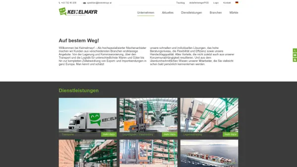 Website Screenshot: Keimelmayr Speditions- und Transport GmbH - Spedition Keimelmayr aus Österreich: Der Sorglos-Logistiker - Date: 2023-06-23 12:04:43
