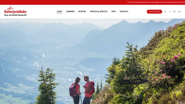 Website Screenshot: Berg und Schilift Schwaz-Pill Ges.m.b.H. www.kellerjochbahn.at - Bergsport, Erholung und Tiroler Gastfreundschaft - Kellerjochbahn - Date: 2023-06-23 12:04:43