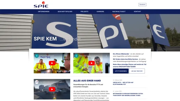 Website Screenshot: K.E.M Montage - SPIE KEM GmbH - Date: 2023-06-23 12:04:43