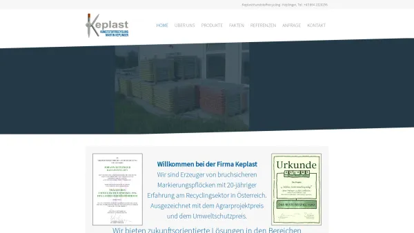Website Screenshot: Keplast Kunststoffrecycling - Keplinger - Keplast Kunststoffrecycling - Keplinger - HOME - Date: 2023-06-14 10:41:09