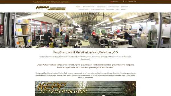 Website Screenshot: KEPP Stanztechnik - Stanztechnik Wels - Stanztechnik Lambach - Kepp Stanztechnik GmbH - Date: 2023-06-23 12:04:46