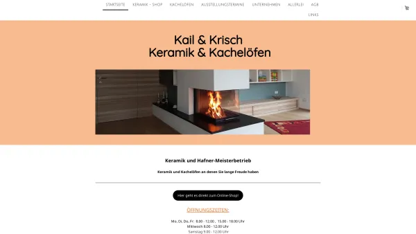 Website Screenshot: Keramik Atelier Gerlinde Kail - Kail Krisch Keramik Kachelöfen - Kail und Krisch, Keramik und Kachelöfen - Date: 2023-06-15 16:02:34