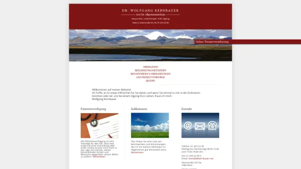 Website Screenshot: Dr. Wolfgang Kernbauer - Dr. Wolfgang Kernbauer - Arzt für Allgemeinmedizin - Date: 2023-06-23 12:04:46