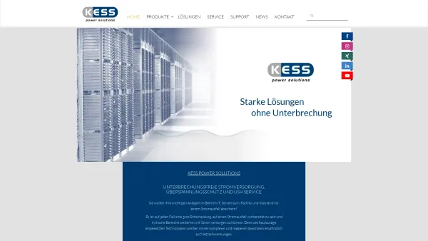 Website Screenshot: KESS Power Solutions GmbH - KESS Power Solutions - Starke Lösungen ohne Unterbrechung - Date: 2023-06-23 12:04:46