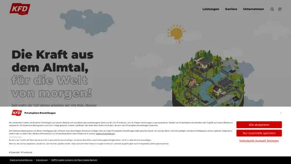 Website Screenshot: K.u.F. Drack GmbH & Co. KG - KFD - Holzbau, Metalltechnik, Elektrotechnik, Energie - Date: 2023-06-23 12:04:46