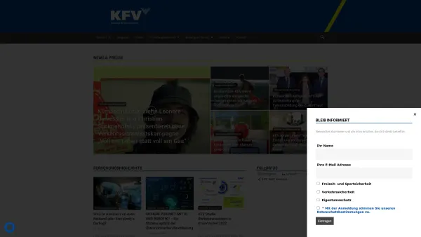 Website Screenshot: Kuratorium für Verkehrssicherheit - Startseite | KFV - Kuratorium für Verkehrssicherheit - Date: 2023-06-15 16:02:34