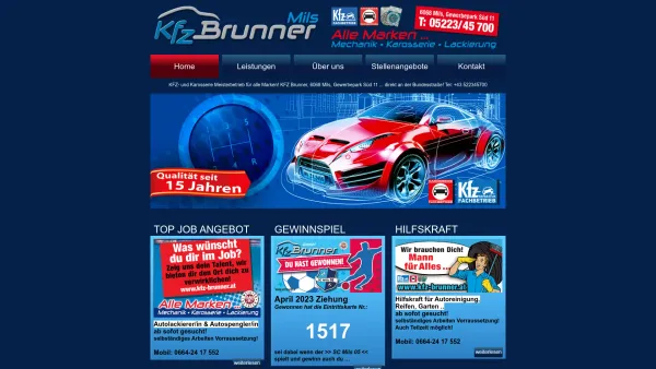 Website Screenshot: Kfz Brunner GmbH - Home - Date: 2023-06-14 10:41:09