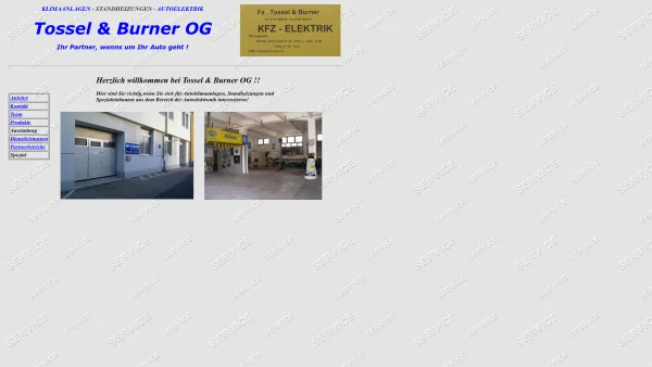 Website Screenshot: Tossel Burner OEG Ihr KFZ Elektriker Meisterbetrieb - Tossel & Burner OEG - Ihr KFZ - Elektriker Meisterbetrieb - Date: 2023-06-14 10:41:09