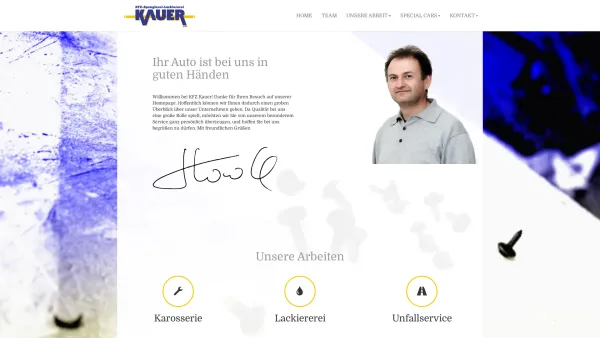 Website Screenshot: KFZ-Spenglerei-Lackiererei KAUER - HOME | KFZ KAUER - Date: 2023-06-14 10:41:09