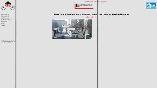 Website Screenshot: A. H. Lederer Ges.m.b.H. - KFZ-Reparatur - A. u. H. LEDERER - Date: 2023-06-14 16:36:42