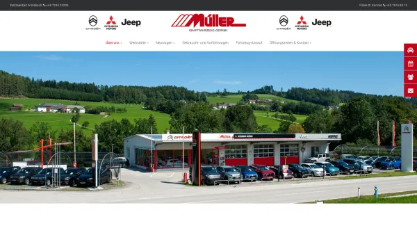 Website Screenshot: Müller Kraftfahrzeug GesmbH - Autohaus & KFZ-Technik in Gmunden & Wels Land - Date: 2023-06-14 10:41:09