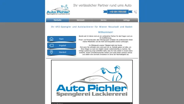 Website Screenshot: KFZ HANS PICHLER - KFZ-Spengler & Autolackierer in Baden und Wiener Neustadt - Date: 2023-06-23 12:04:46