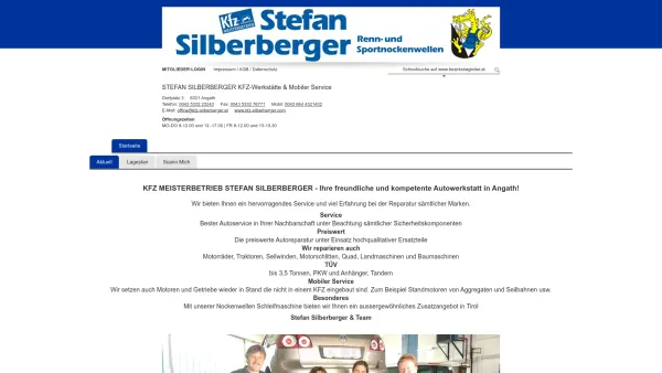 Website Screenshot: kfz-silberberger Silberberger Stefan  - Aktuell | STEFAN SILBERBERGER KFZ-Werkstätte & Mobiler Service | bezirksbegleiter.at - Date: 2023-06-23 12:04:48