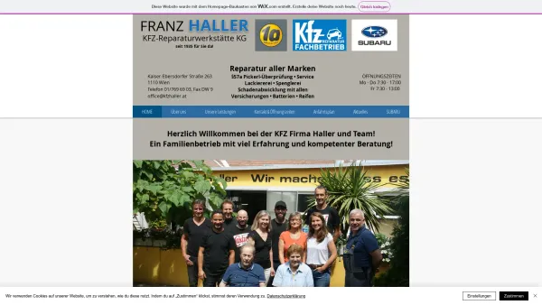 Website Screenshot: Franz Haller - KFZ Reparaturwerkstätte-KG - HOME | kfzhaller - Date: 2023-06-23 12:04:48