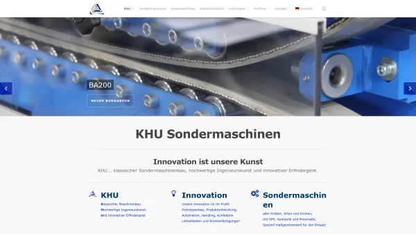 Website Screenshot: Peter Khu Sondermaschinenbau GmbH - KHU Sondermaschinen - Date: 2023-06-14 10:41:09